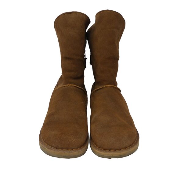 RJs Fuzzies Trixie Brown Sheepskin Suede Fleece Lined Winter Boots - Picture 7 of 15